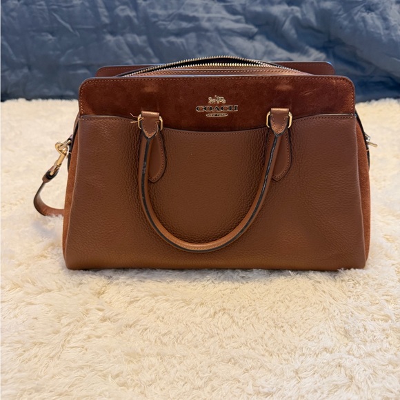 Coach Handbags - Coach Tan Leather Satchel